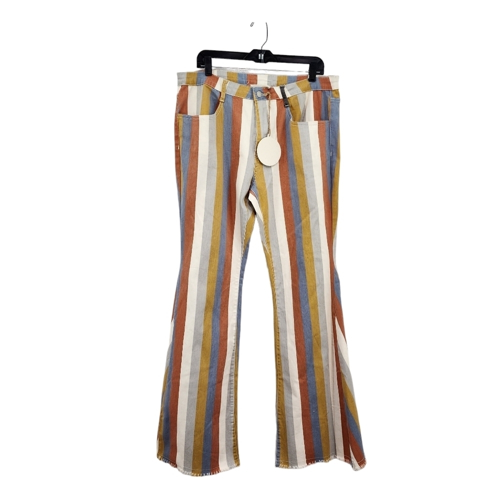 Saints & Hearts Women's Retro Amplified Stripe Flare Jeans - 2XL - Picture 2 of 9